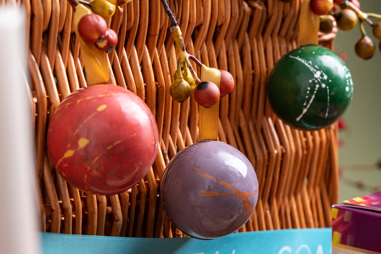 Local chocolate christmas baubles
