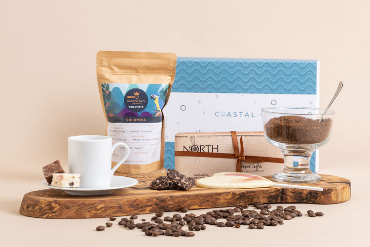 local chocolate and coffee gift box from newcastle upon tyne and the north east. Perfect for employee gifts and christmas